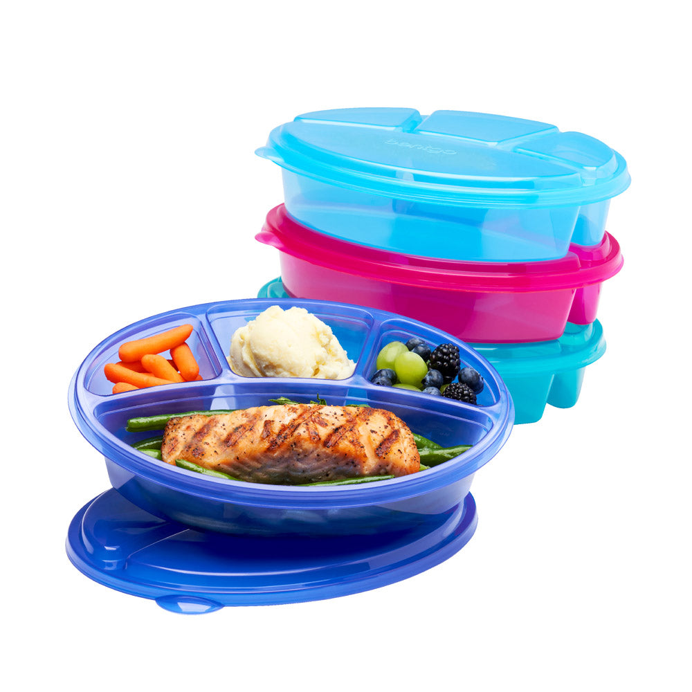 Bentgo Easyboxes 4-Compartment Oval Containers 8-Piece Set