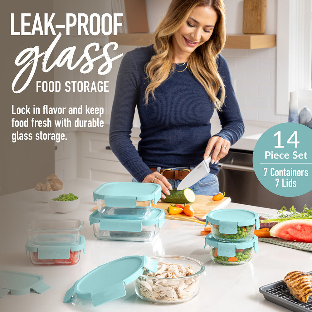 Bentgo Glass Leak-Proof Food Storage Set (14-Piece)