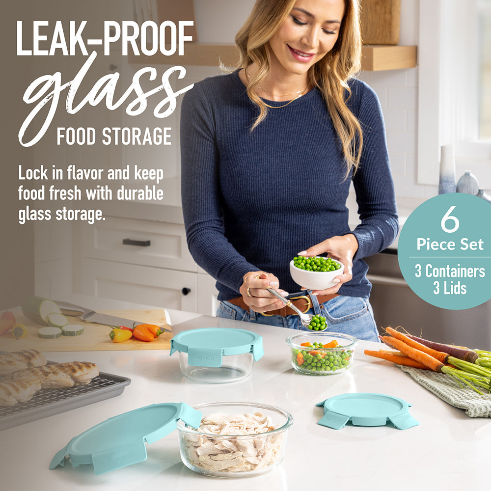 Bentgo Glass Leak-Proof Food Storage Set (6-Piece)