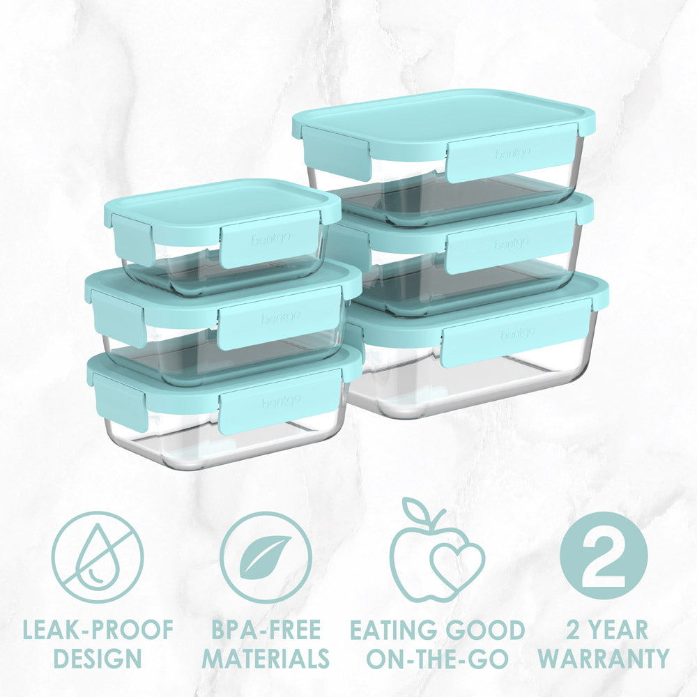 Bentgo Glass Leak-Proof Food Storage Set (12-Piece)