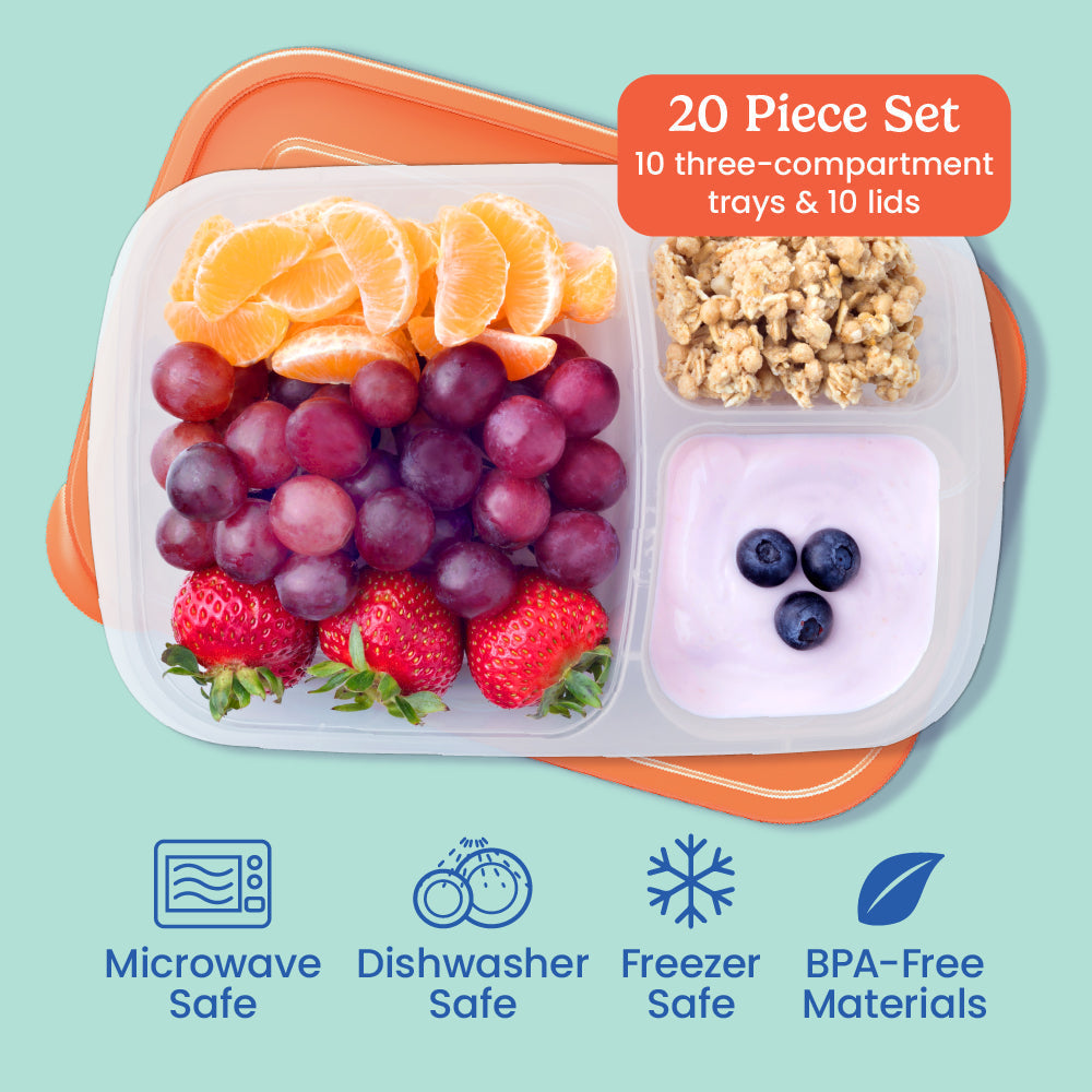 Bentgo Easyboxes 3-Compartment Food Containers 20-Piece Set