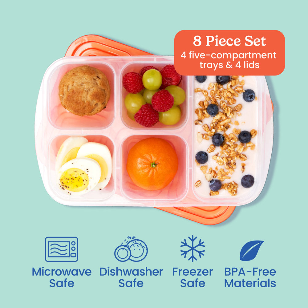Bentgo Easyboxes 5-Compartment Food Containers 8-Piece Set