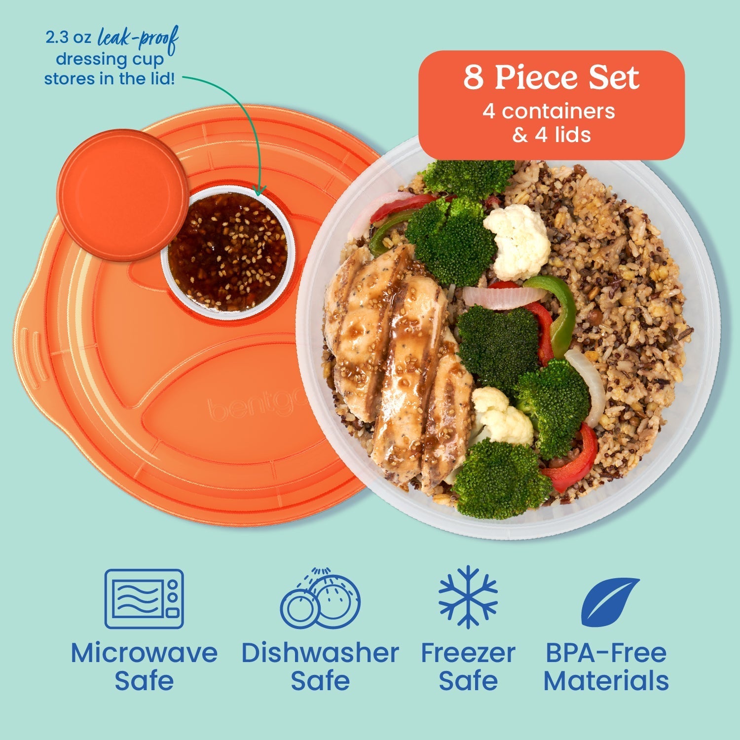 Bentgo Easyboxes Salad-to-Go Containers 8-Piece Set