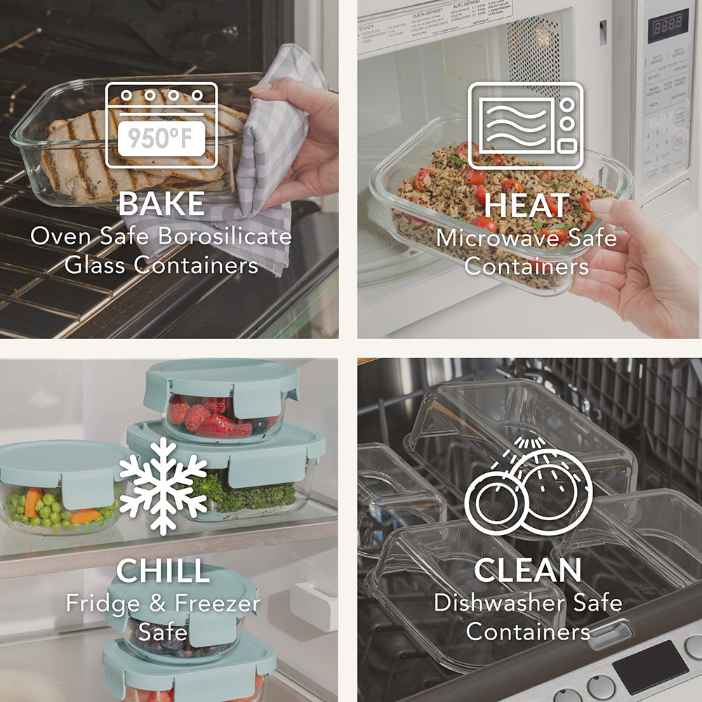 Bentgo Glass Leak-Proof Food Storage Set (4-Piece)