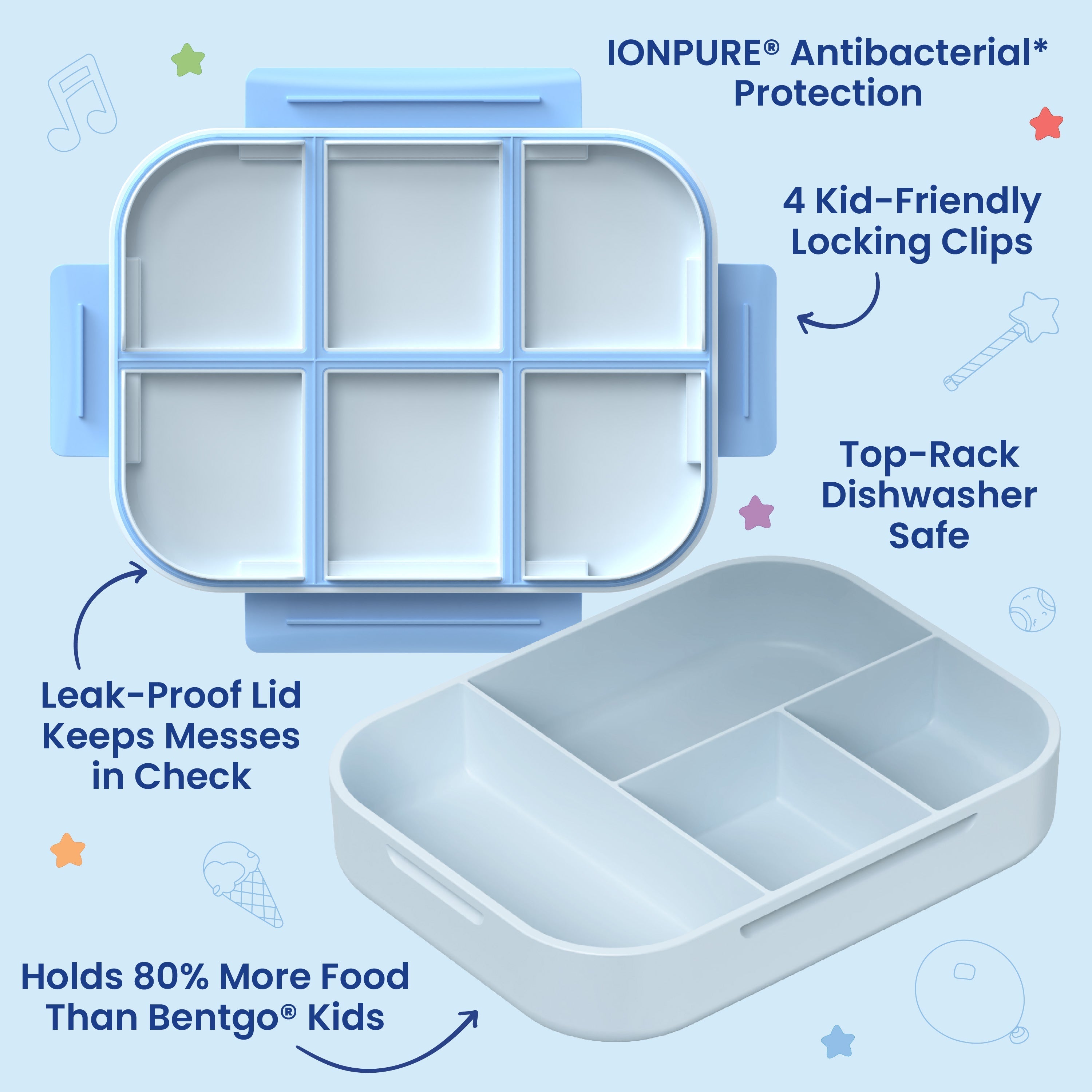 Bentgo + Bluey Kids Snap & Go Lunch Box