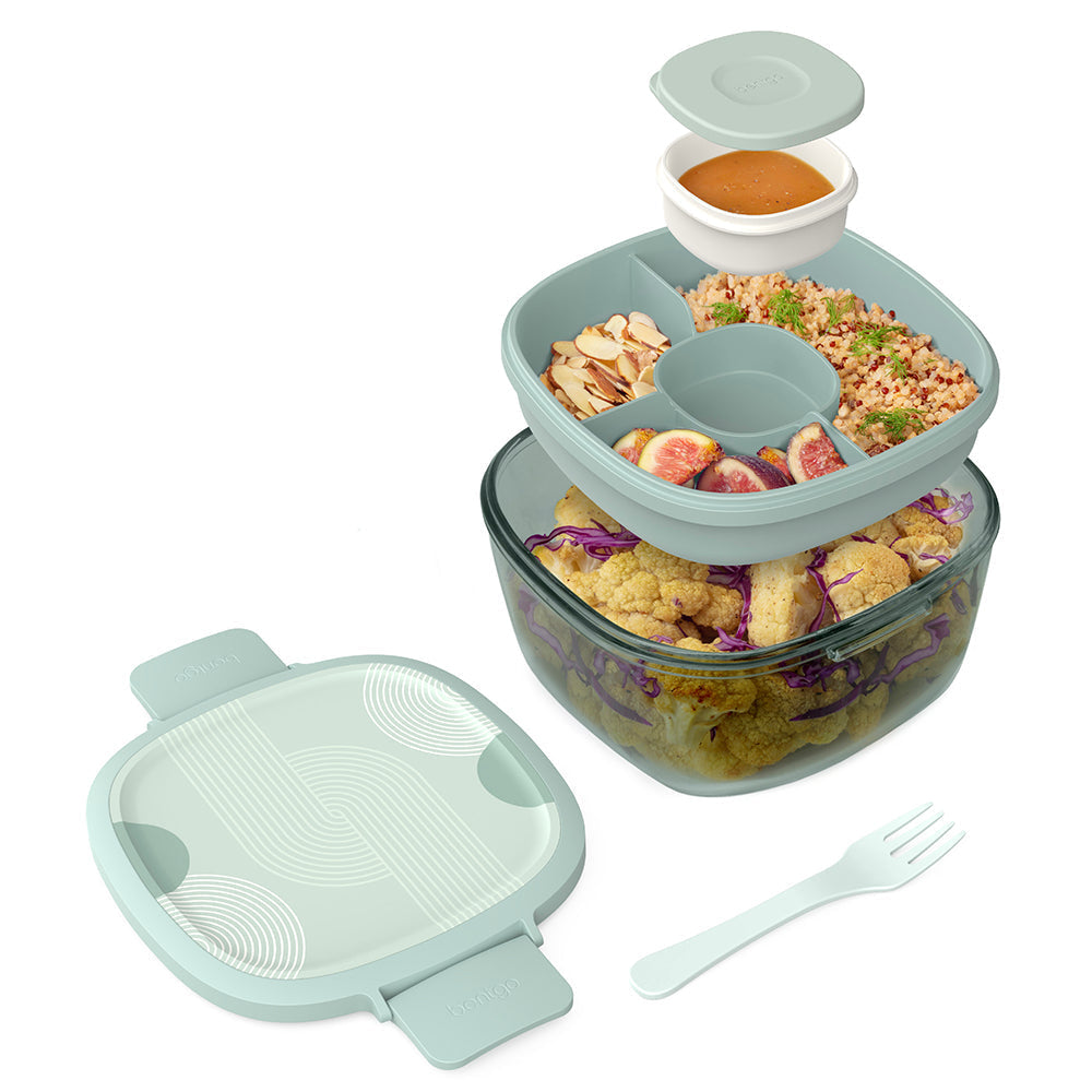 Bentgo Glass Prints All-in-One Salad Container