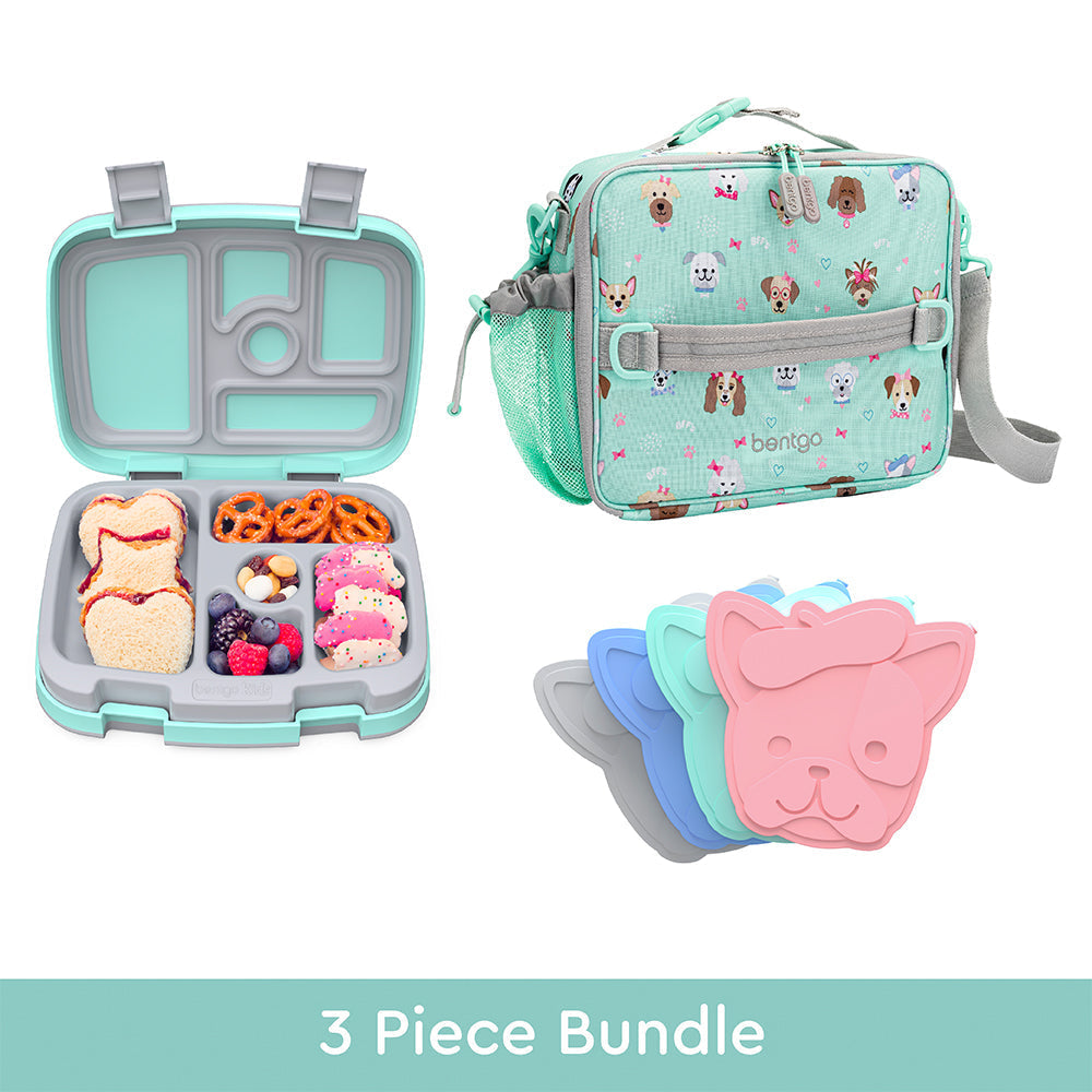 Bentgo Kids Prints Lunch Box, Lunch Bag, & Ice Packs