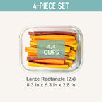 Bentgo Glass Leak-Proof Food Storage Set (4-Piece)