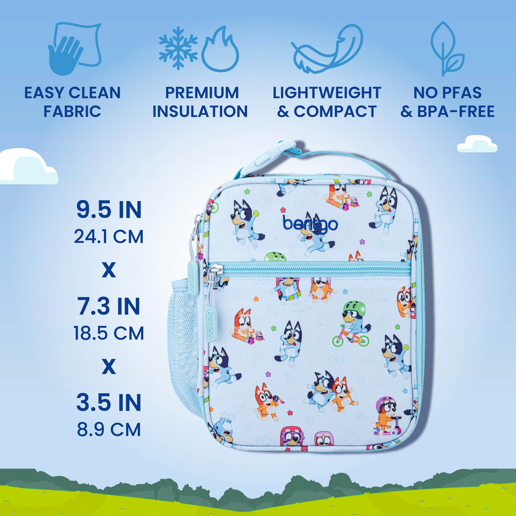 Bentgo + Bluey Kids Prints 5-Piece Lunch Box Set