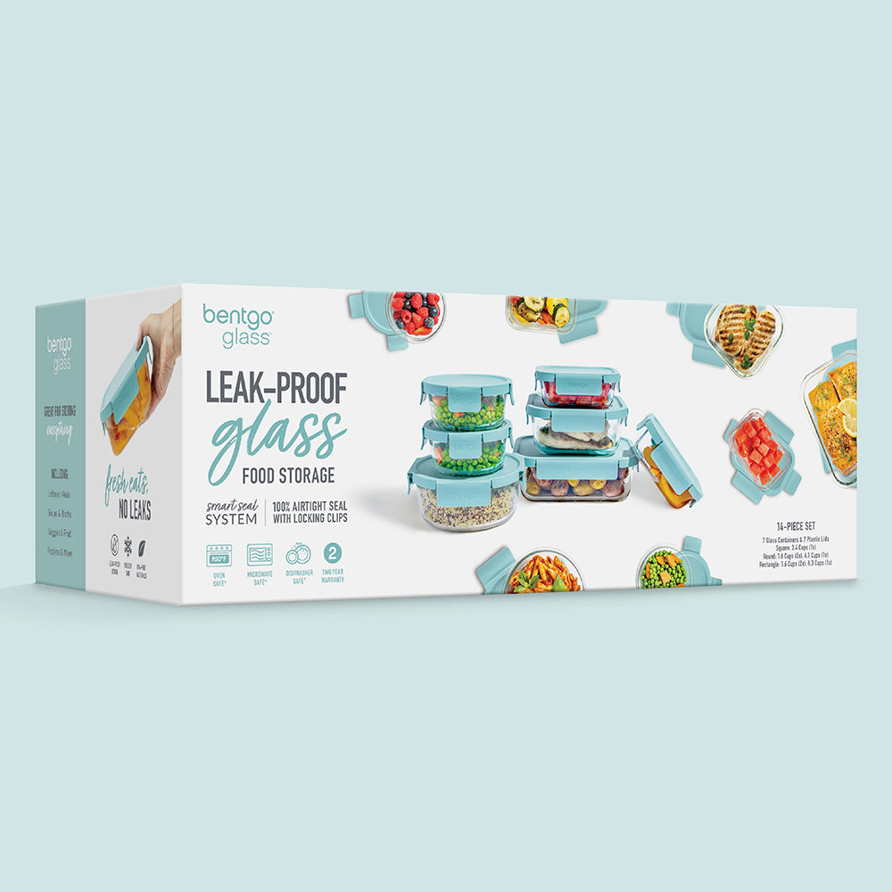 Bentgo Glass Leak-Proof Food Storage Set (14-Piece)