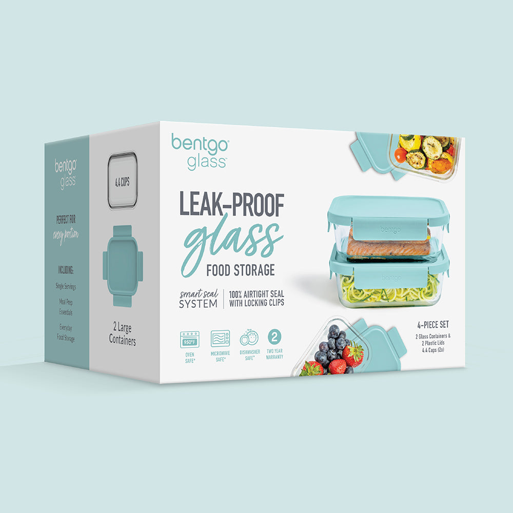 Bentgo Glass Leak-Proof Food Storage Set (4-Piece)