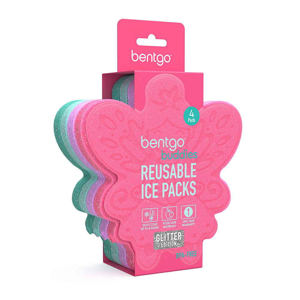 Bentgo Buddies Reusable Ice Packs (Glitter 4-Pack)