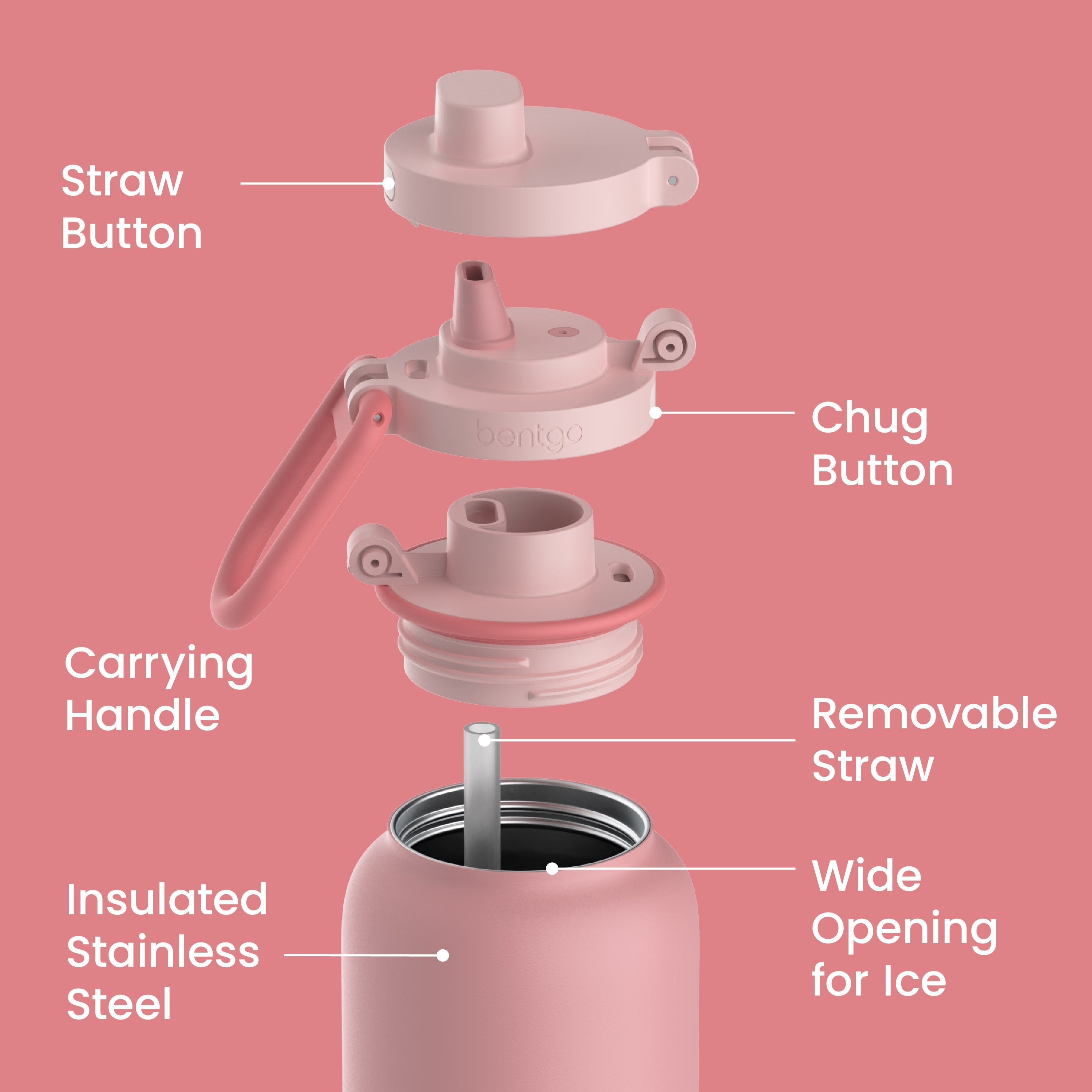 Bentgo Flip 2-in-1 Water Bottle (32 fl oz)