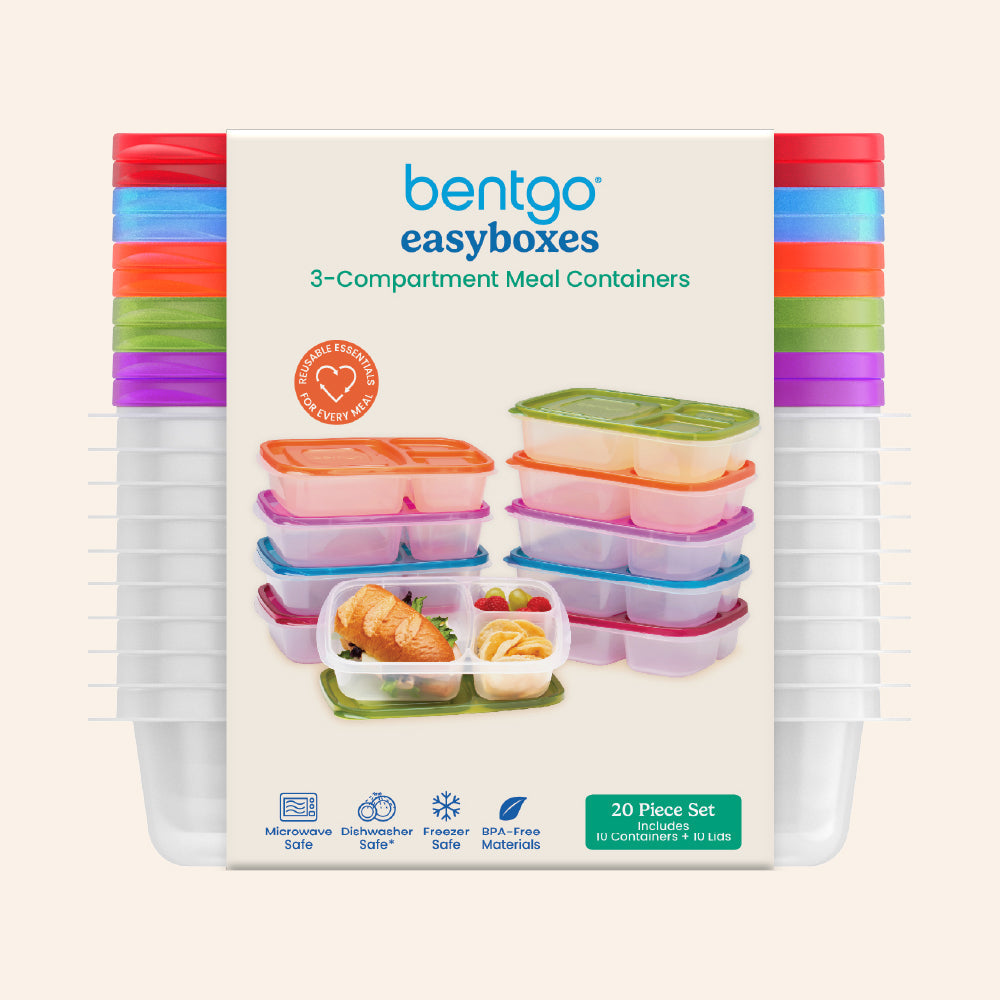Bentgo Easyboxes 3-Compartment Food Containers 20-Piece Set