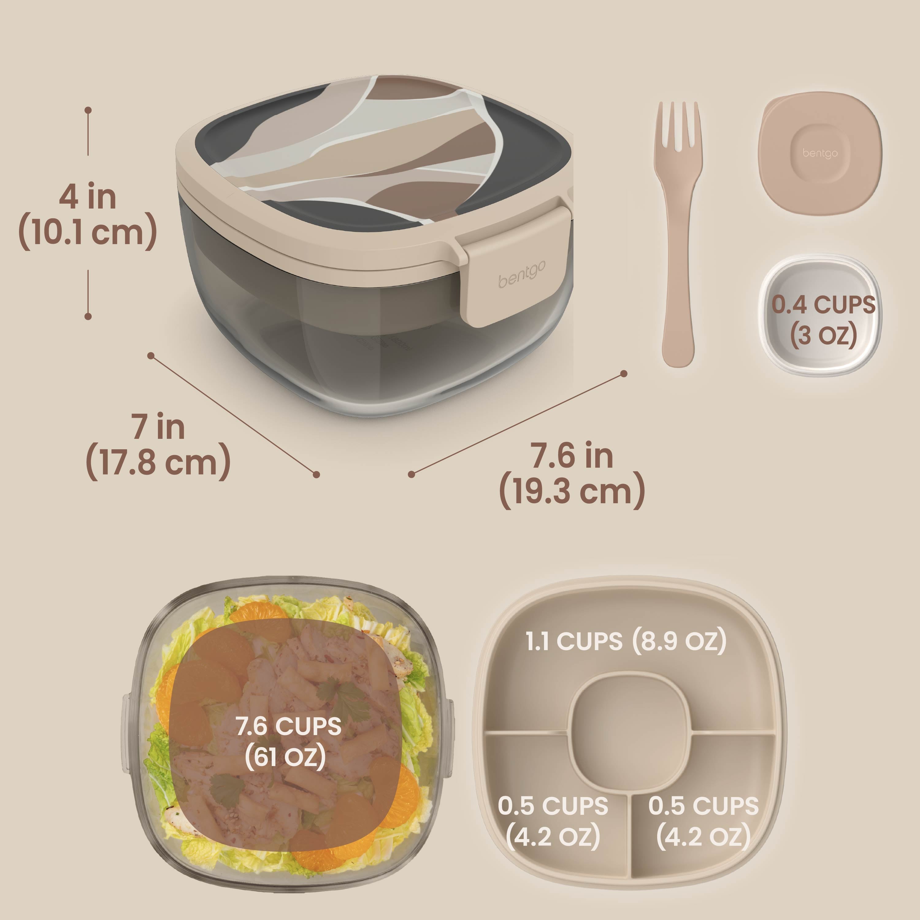 Bentgo Glass Prints All-in-One Salad Container