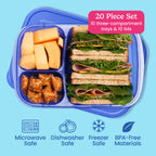 Bentgo Easyboxes 3-Compartment Food Containers 20-Piece Set