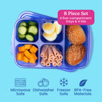 Bentgo Easyboxes 5-Compartment Food Containers 8-Piece Set