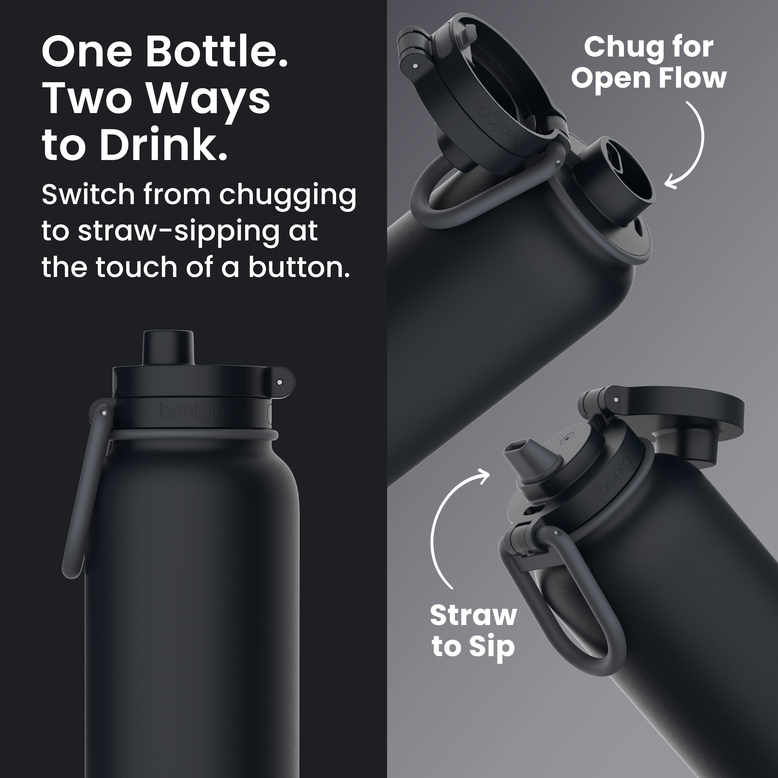 Bentgo Flip 2-in-1 Water Bottle (32 fl oz)