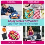 Bentgo Easyboxes 4-Compartment Oval Containers 8-Piece Set