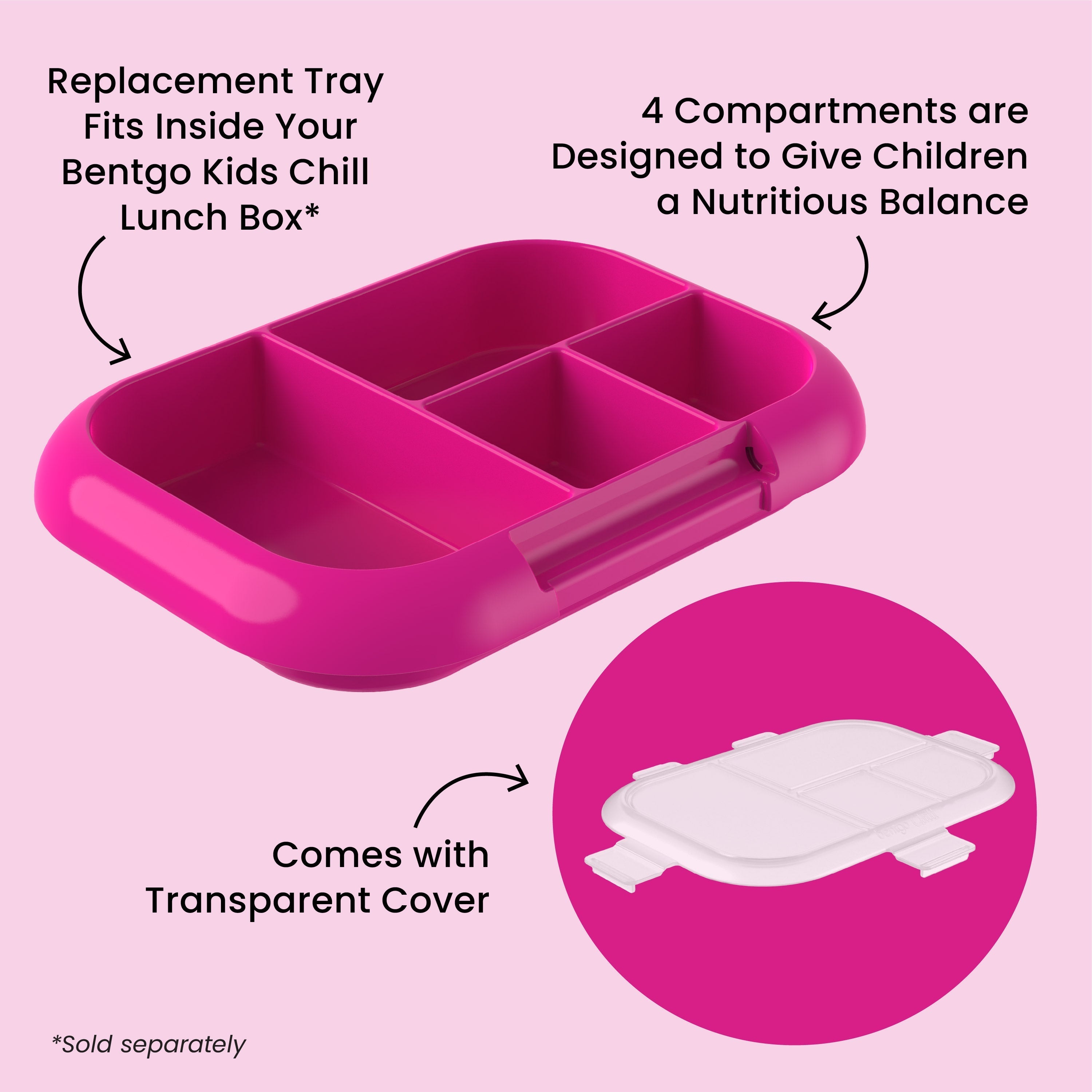 Bentgo Chill Kids Tray with Transparent Cover