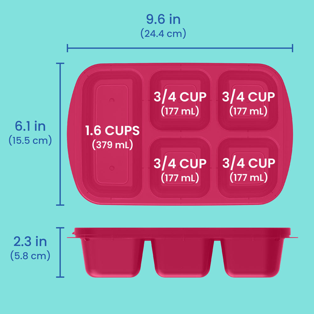 Bentgo Easyboxes 5-Compartment Food Containers 8-Piece Set