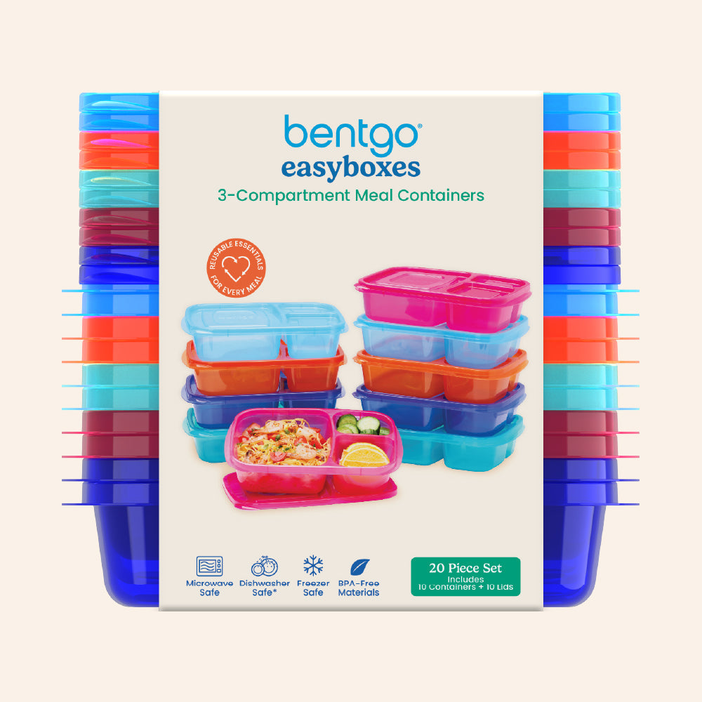 Bentgo Easyboxes 3-Compartment Food Containers 20-Piece Set