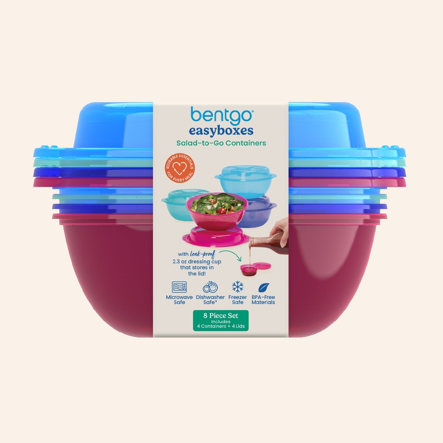 Bentgo Easyboxes Salad-to-Go Containers 8-Piece Set