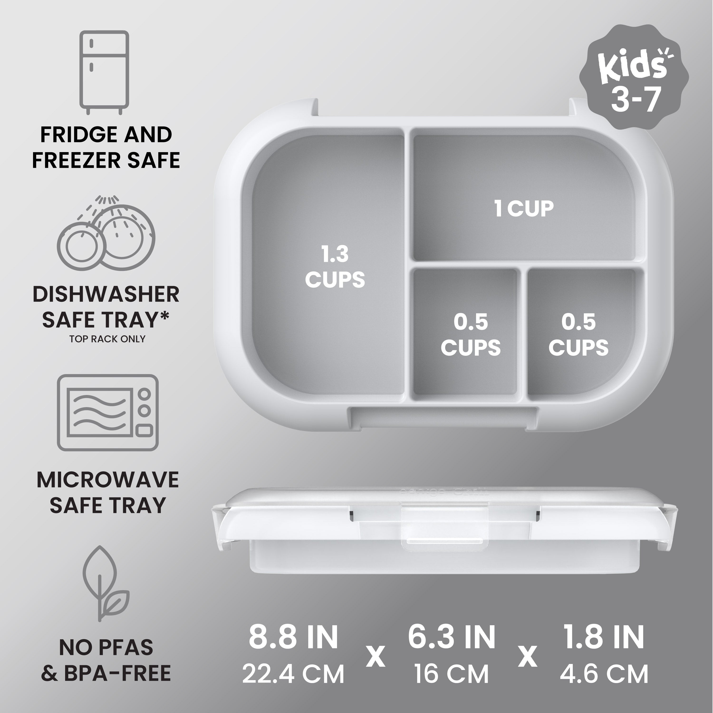 Bentgo Chill Kids Tray with Transparent Cover