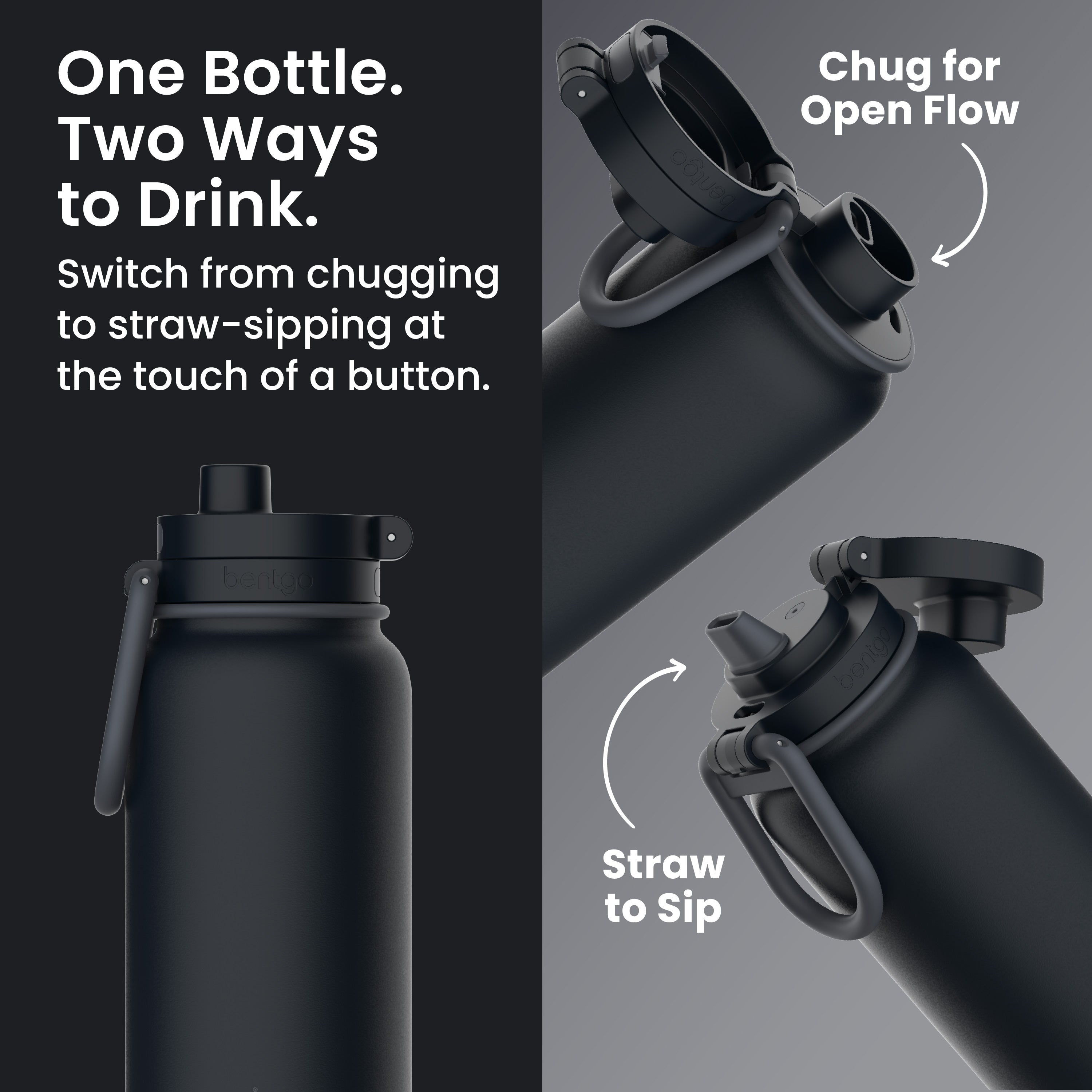 Bentgo Flip 2-in-1 Water Bottle (24 fl oz)
