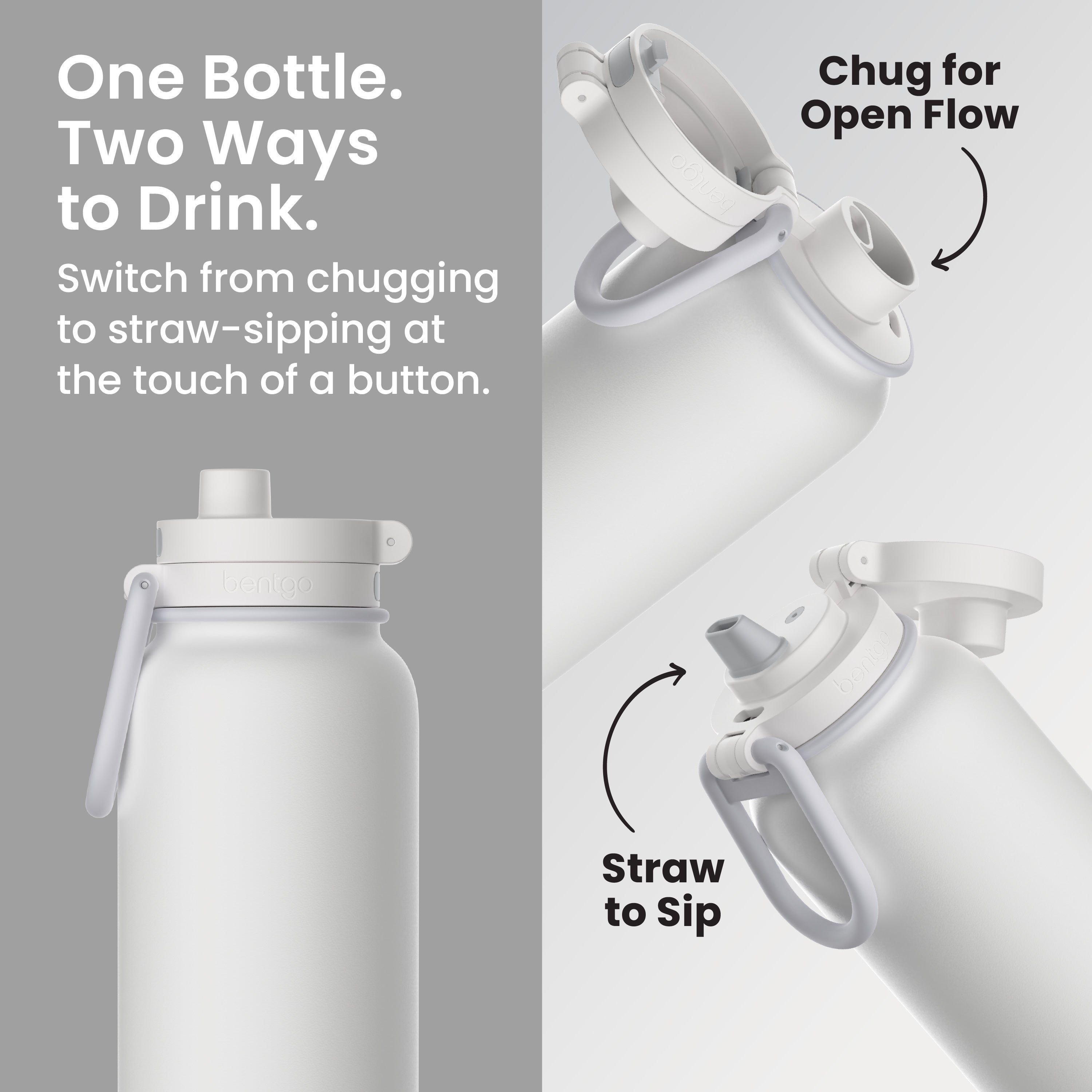 Bentgo Flip 2-in-1 Water Bottle (32 fl oz)