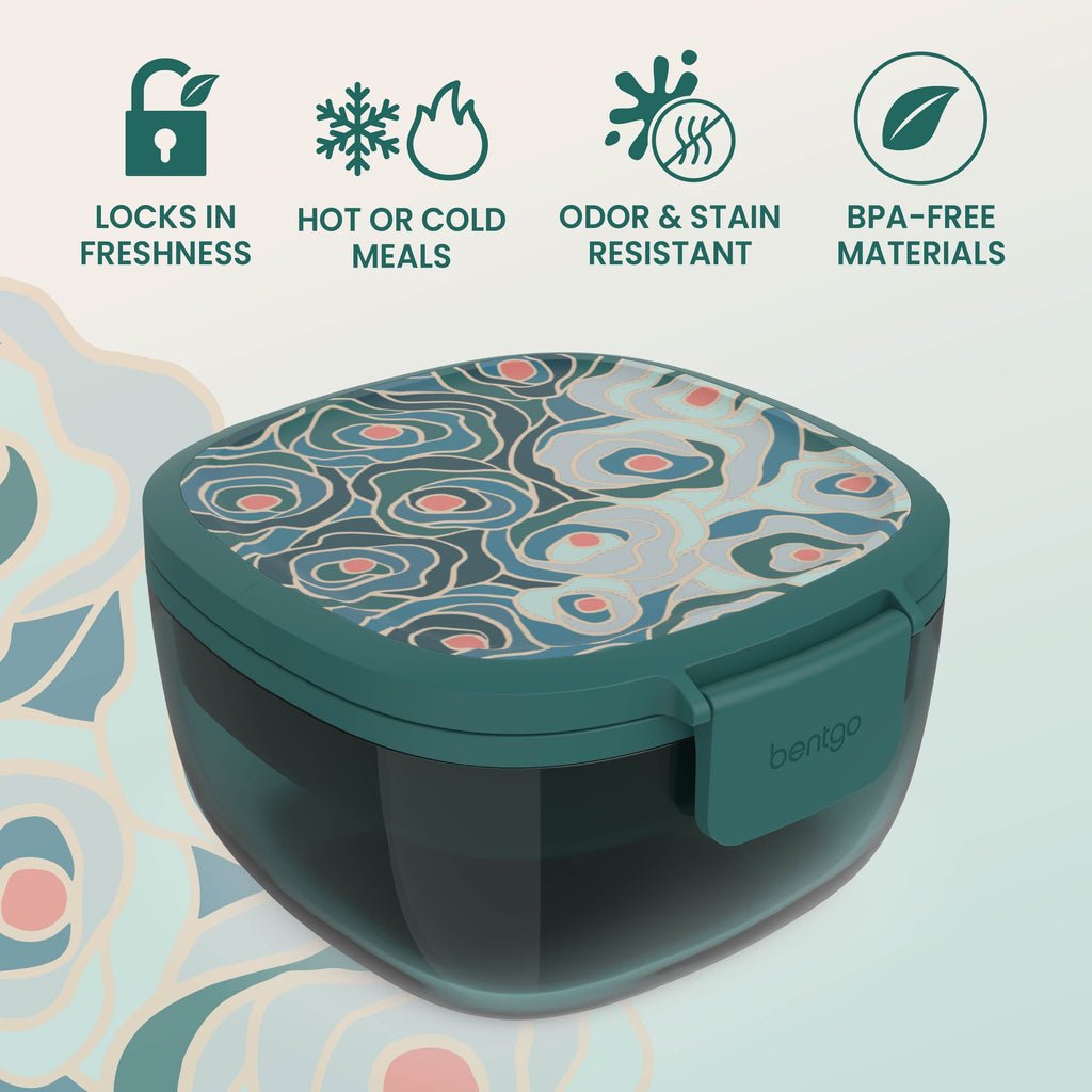 Bentgo Glass Prints All-in-One Salad Container