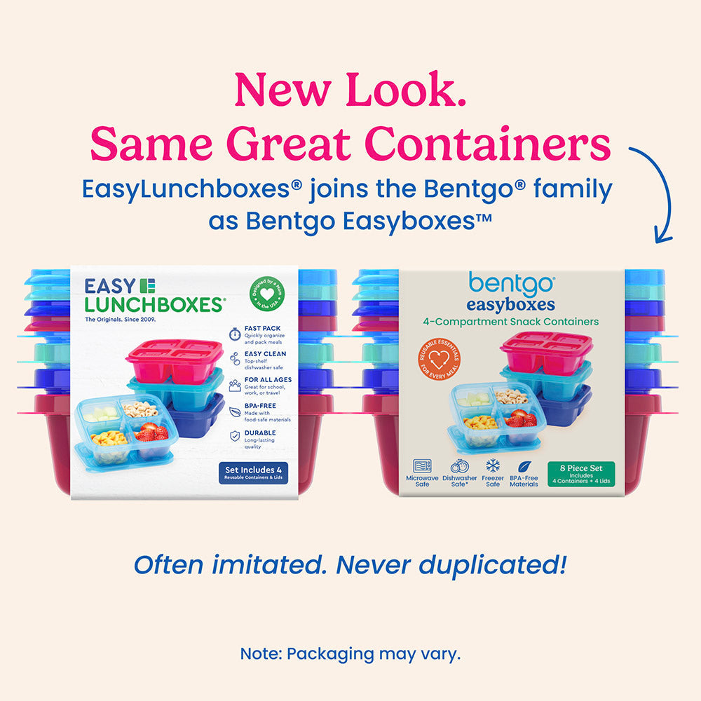Bentgo Easyboxes 4-Compartment Snack Containers 8-Piece Set