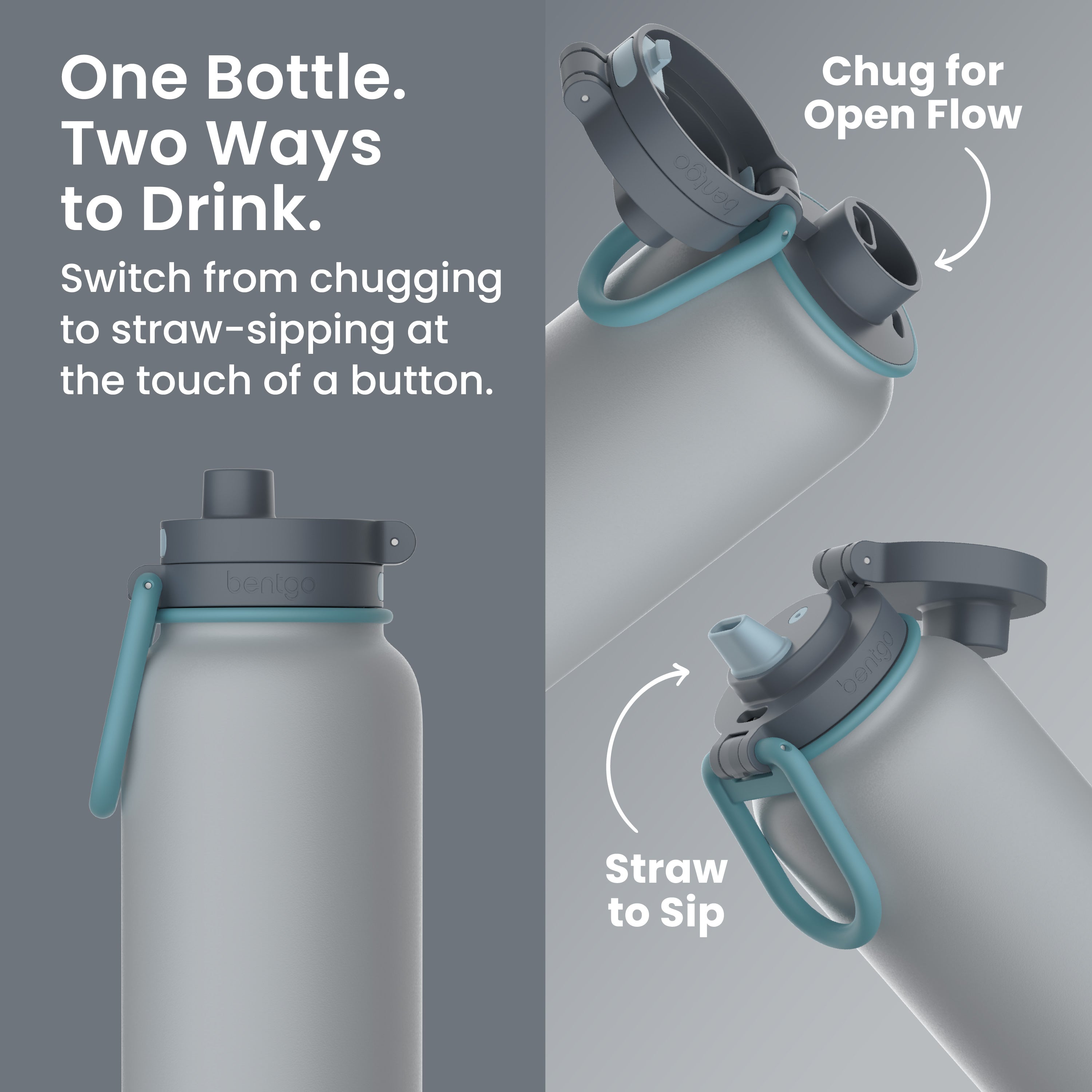 Bentgo Flip 2-in-1 Water Bottle (32 fl oz)
