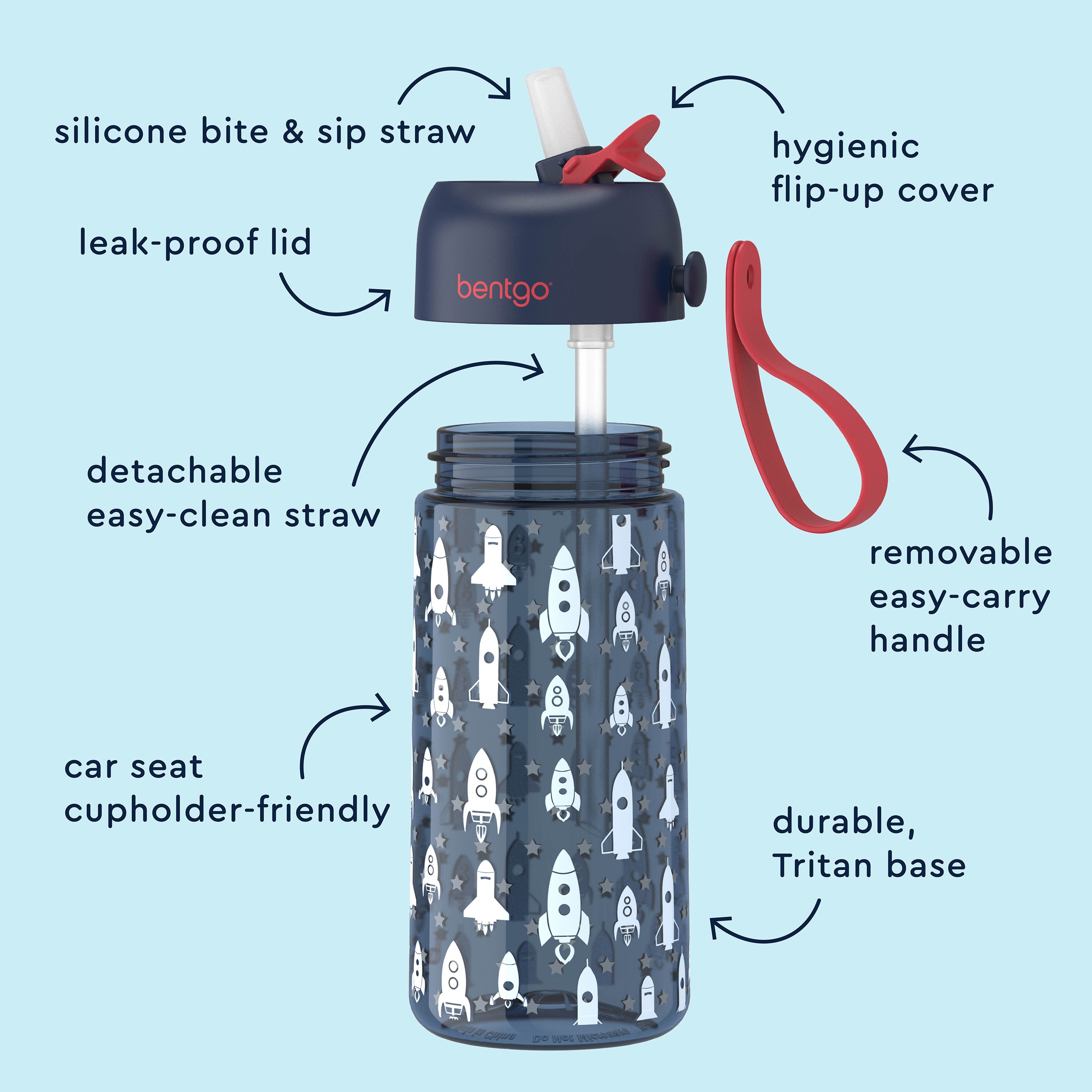 Bentgo Kids Prints Water Bottle (2-Pack)