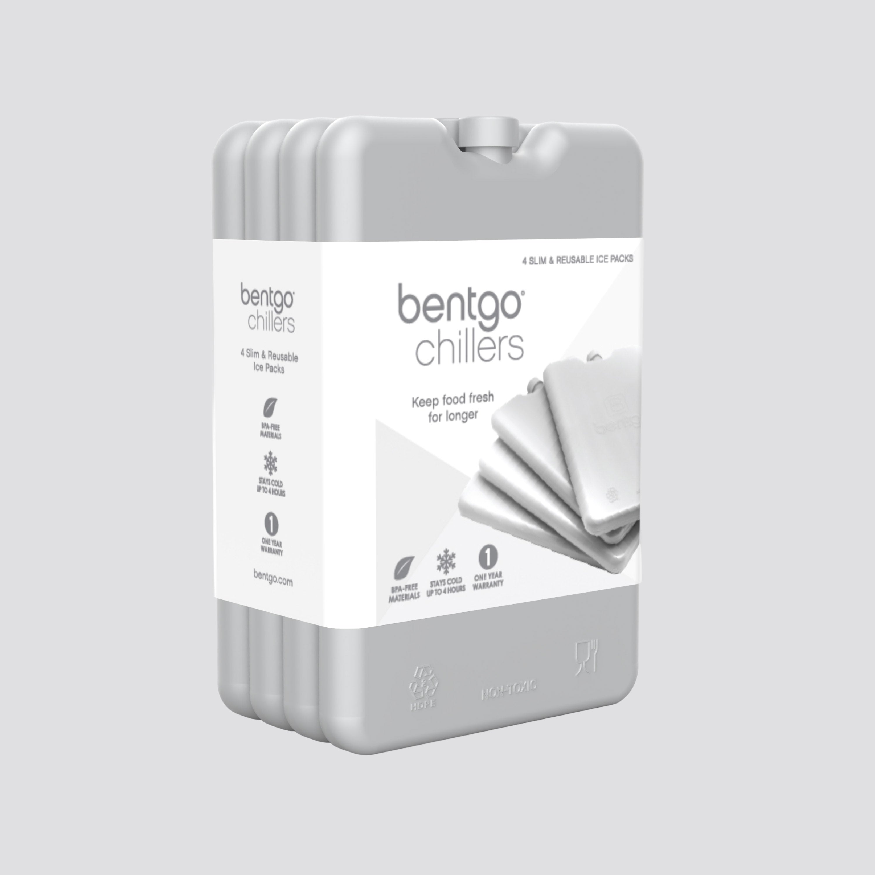 Bentgo Chillers Reusable Ice Packs (4-Pack)