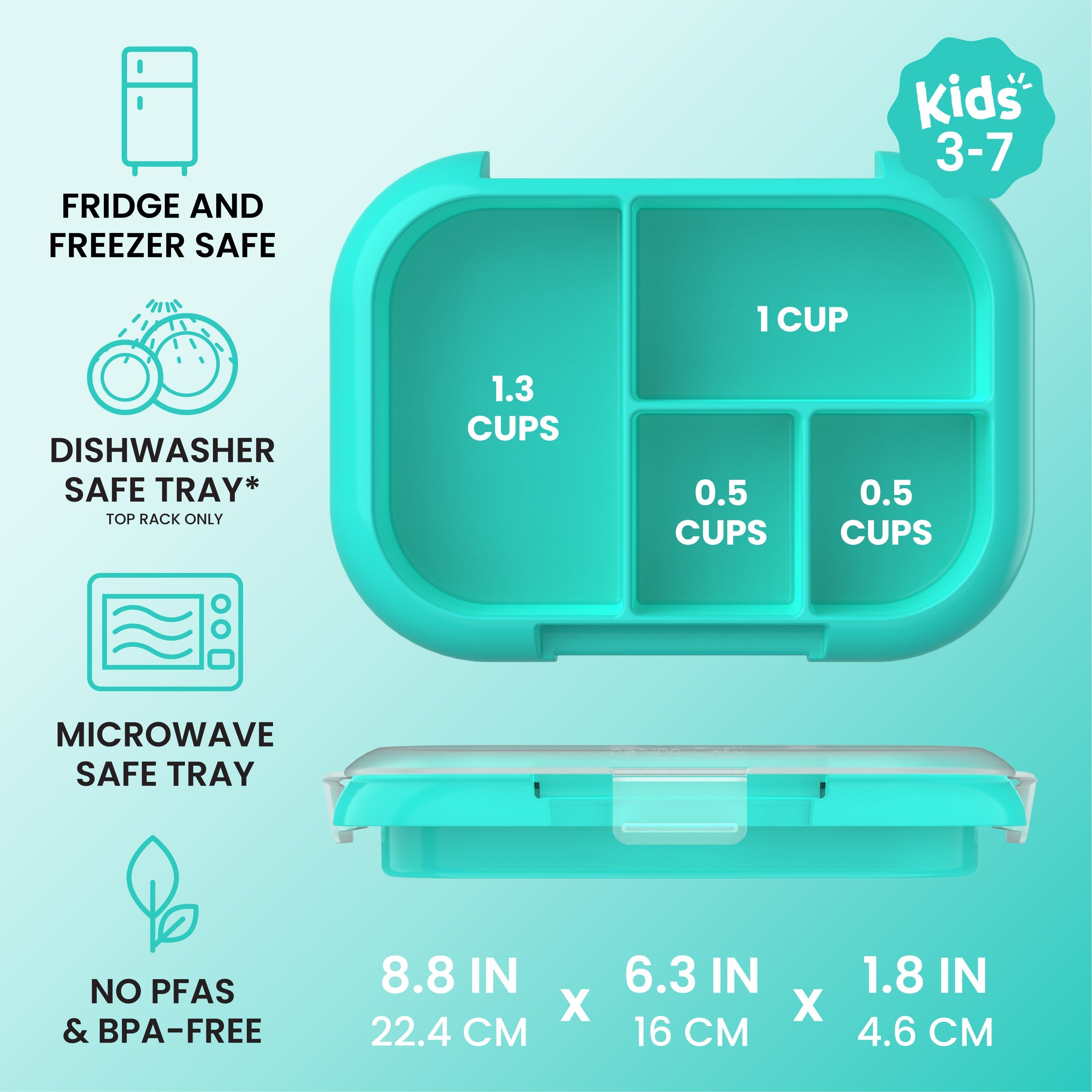 Bentgo Chill Kids Tray with Transparent Cover