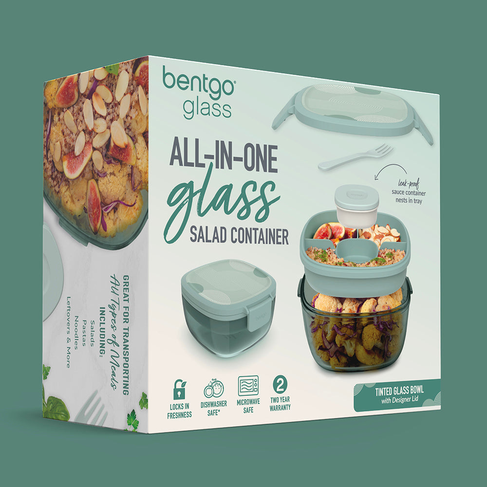 Bentgo Glass Prints All-in-One Salad Container