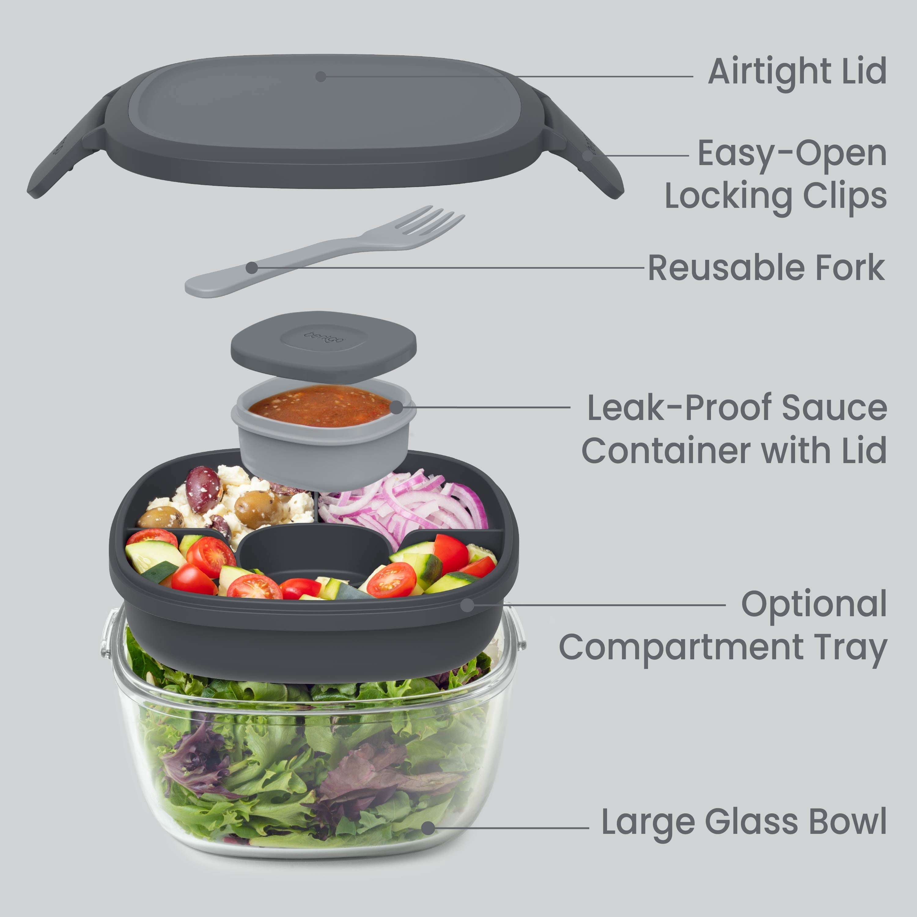 Bentgo Glass Salad Container