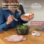 Bentgo Glass Prints All-in-One Salad Container