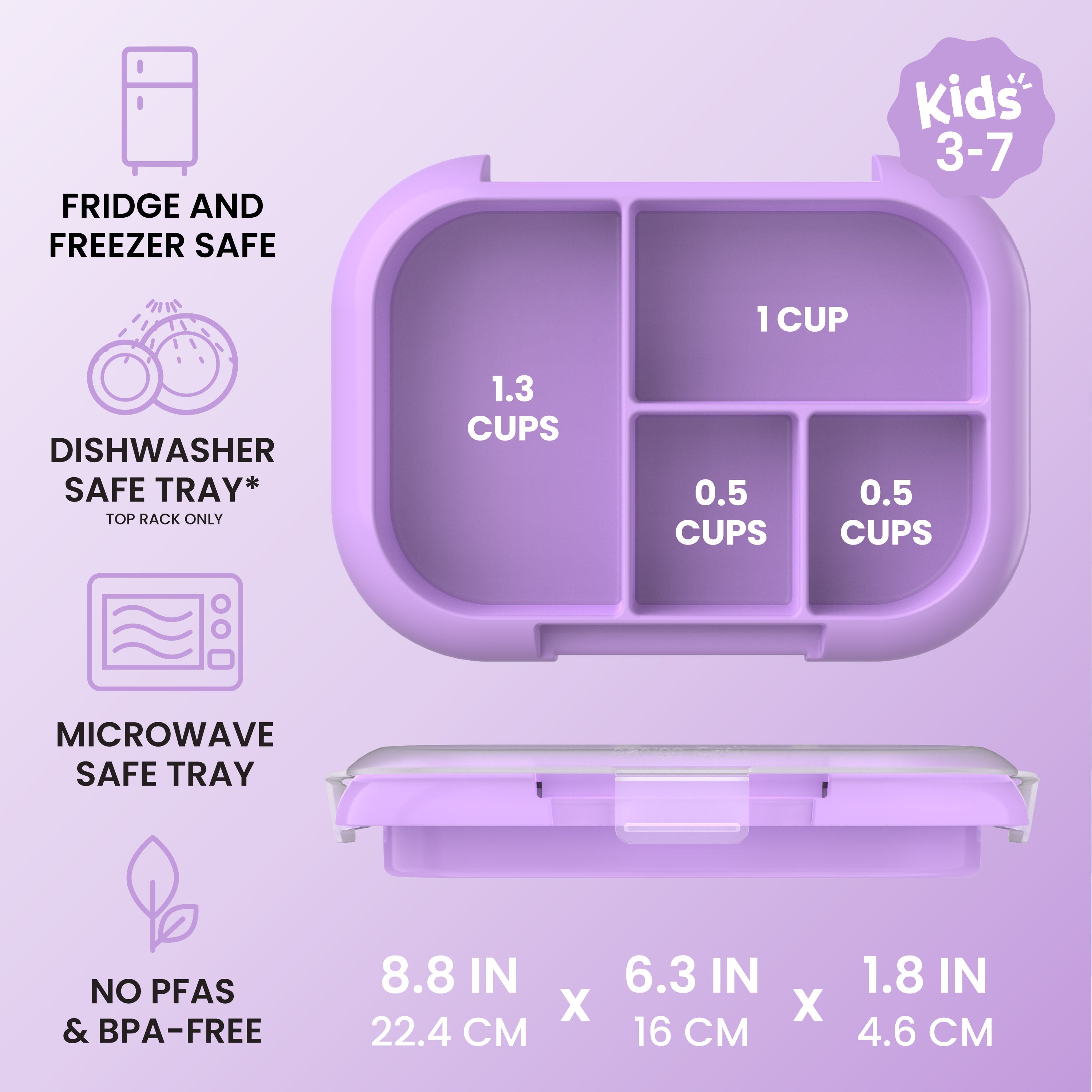 Bentgo Chill Kids Tray with Transparent Cover