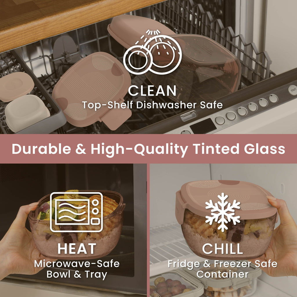 Bentgo Glass Prints All-in-One Salad Container