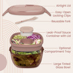 Bentgo Glass Prints All-in-One Salad Container