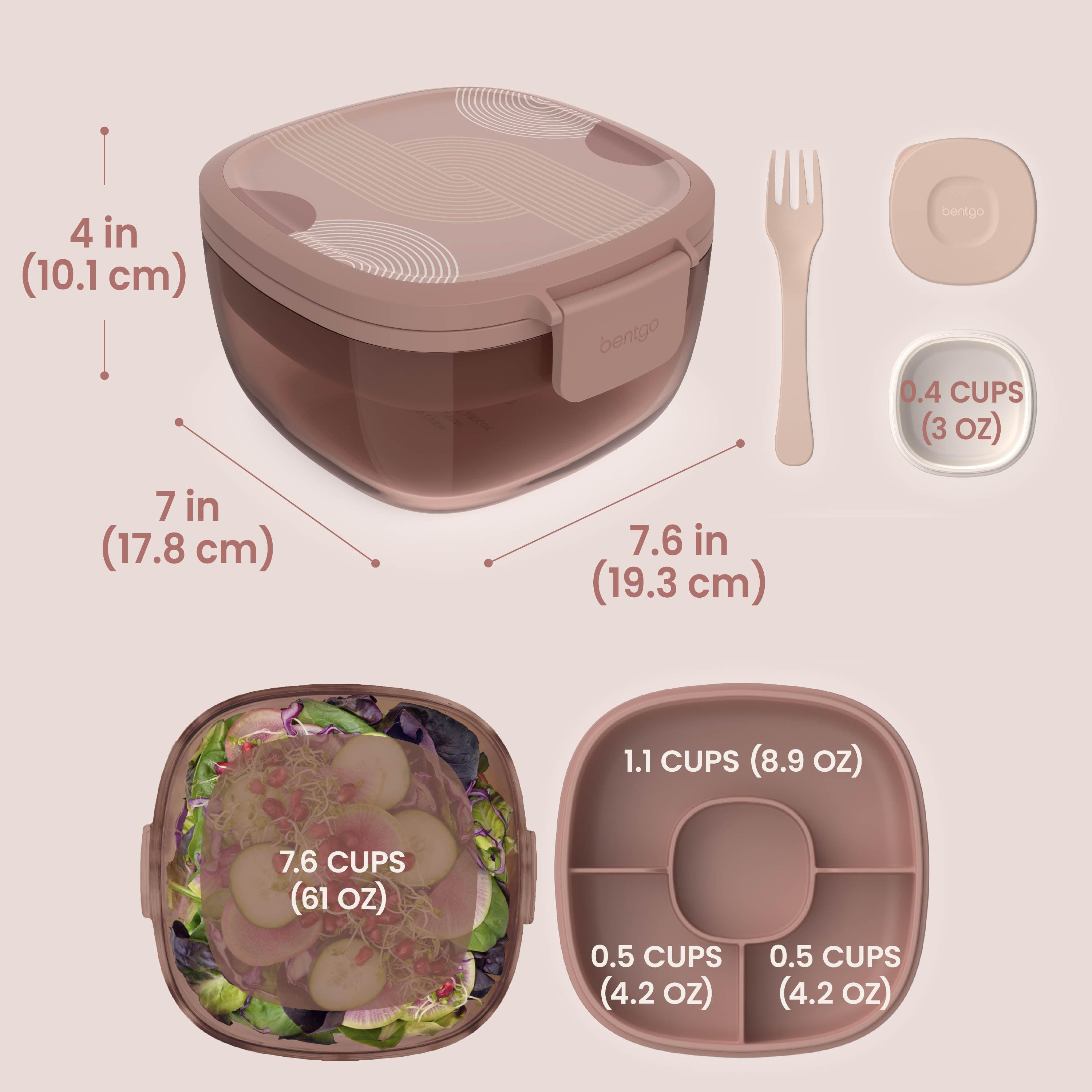 Bentgo Glass Prints All-in-One Salad Container