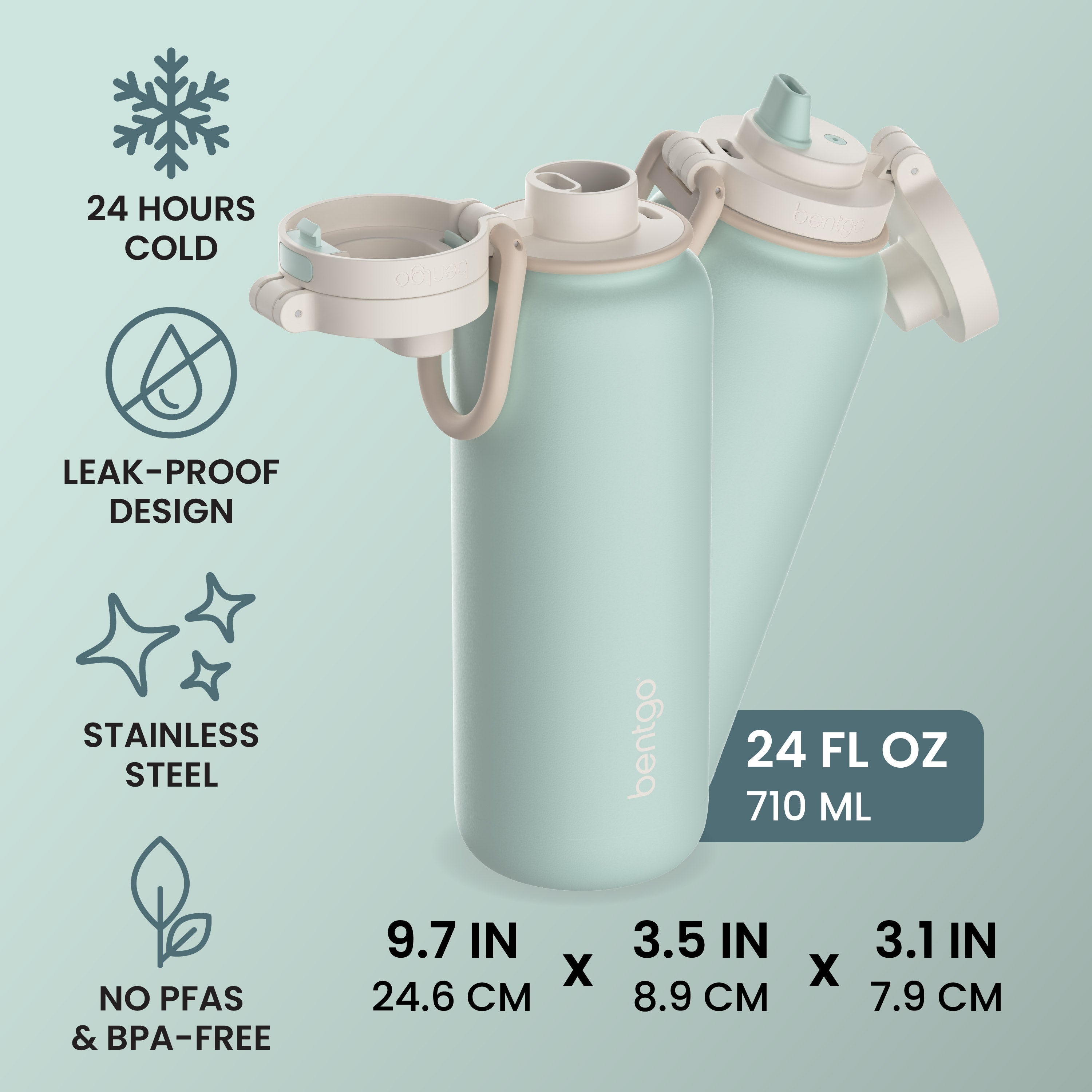Bentgo Flip 2-in-1 Water Bottle (24 fl oz)